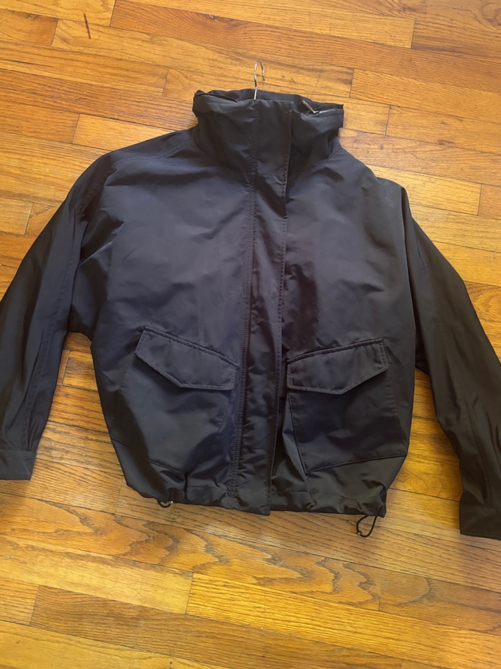 Massimo Dutti Black Bomber Jacket